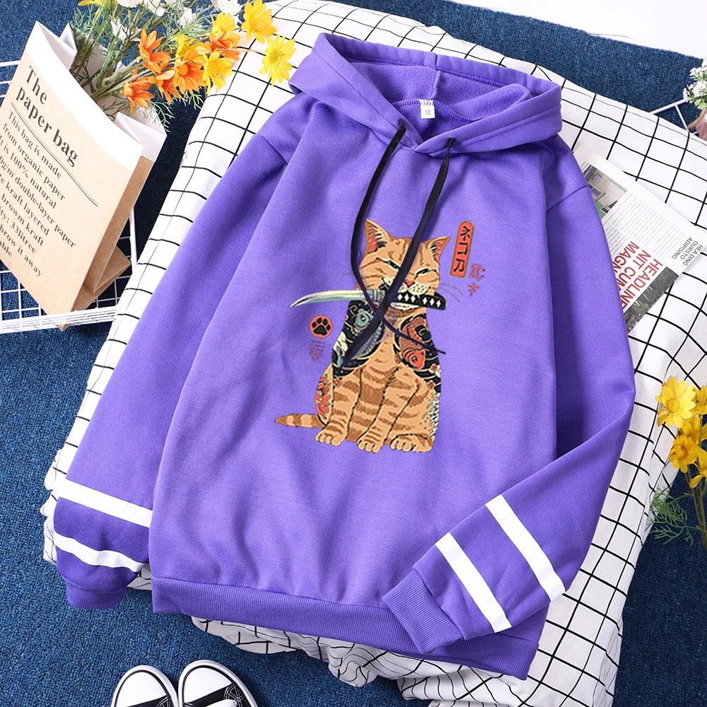 

Catana Cat Kawaii Cartoon Female Hoodies Hip Hop Casual Hooded 2021 Comfort Fleece Splicing Hoodie Spring Trendy Woman Hoody