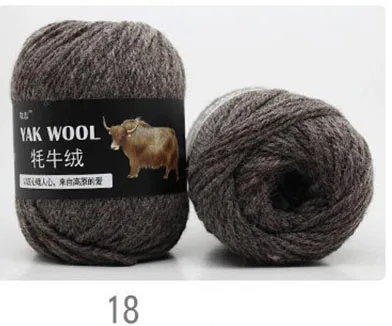 18DkBrownCamel 3 шт. Meetee мягкие Як крючки для вязания шерстью кашемировая пряжа линии ручной вязки грубой DIY мужчин женщин шарф пальто жилет свитер шляпа аксессуары - Цвет: 18DkBrownCamel