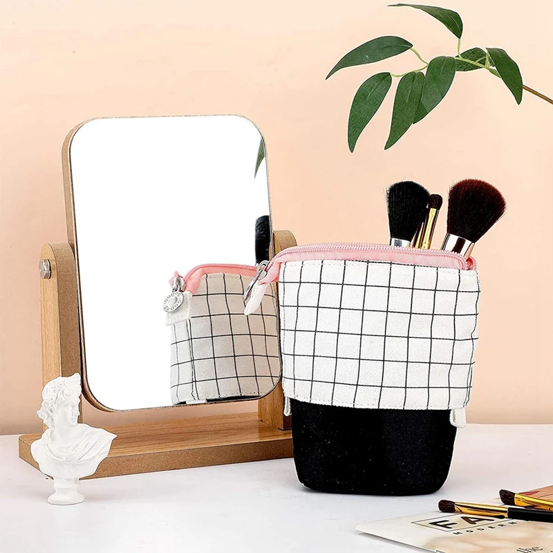 

ANGOO 2 Pieces Telescopic Pencil Pouch Bag Pencil Holder Stand Stationery Pen Case Retractable Pencil Case