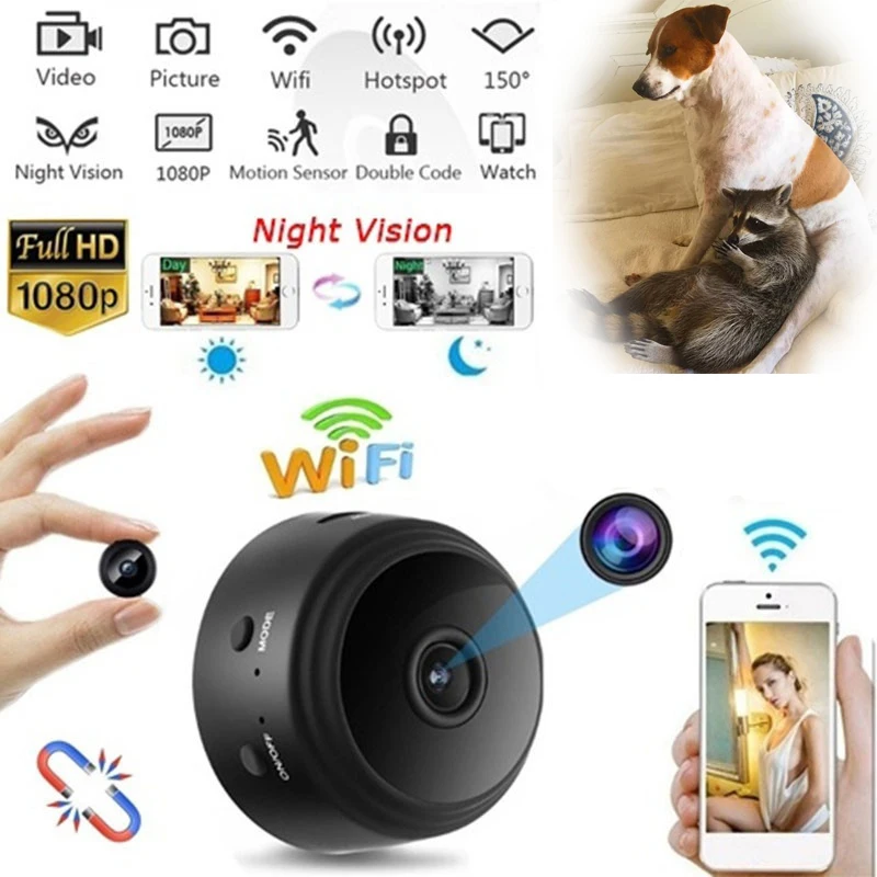 Wifi мини-камера HD 1080P микро видеокамера широкоугольный объектив инфракрасное ночное видение сеть умный мониторинг Домашняя безопасность