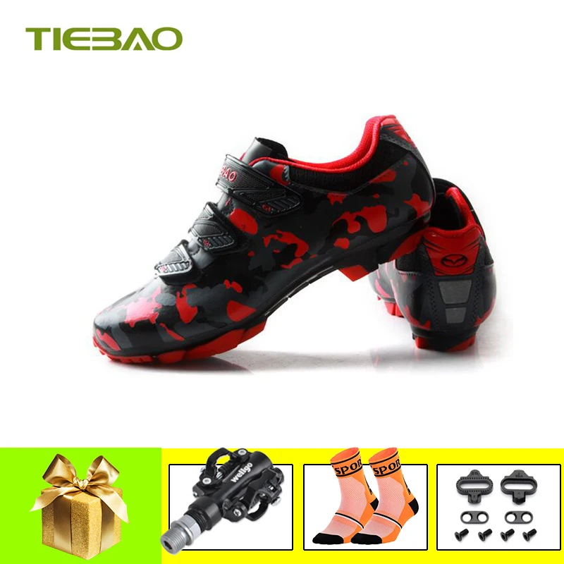 pedals for 1719 R Tiebao велосипедная обувь sapatilha ciclismo mtb Мужская и женская самоблокирующаяся велосипедная обувь pedales для езды на горном велосипеде MTB велосипедная обувь - Цвет: pedals for 1719 R