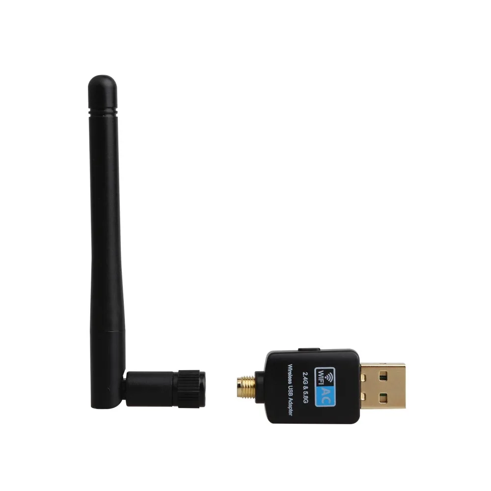 USB Wifi адаптер 5 8 ГГц + 2 4 Wi Fi приемник высокая скорость 600 Мбит/с антенна