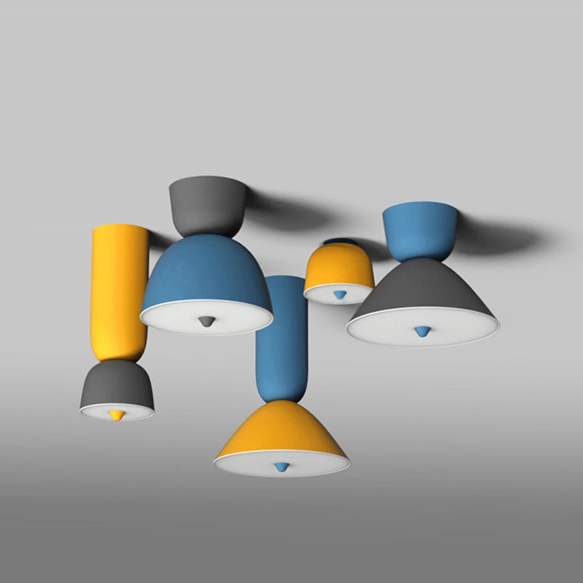 Светодиодный потолочный светильник в скандинавском стиле с цветным мороженым