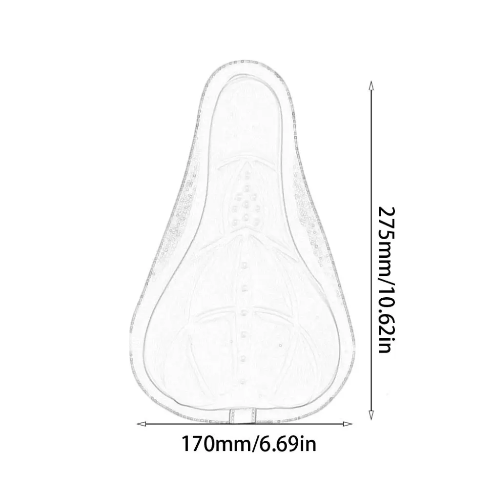 

MTB Mountain Bike Cycling Bicycle Saddle Thickened Extra Comfort Ultra Soft Silicone 3D Gel Pad Cushion Cover Seat 4 Colors
