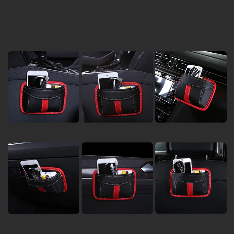 Автомобильная сумка для хранения из искусственной кожи 9 цветов органайзер