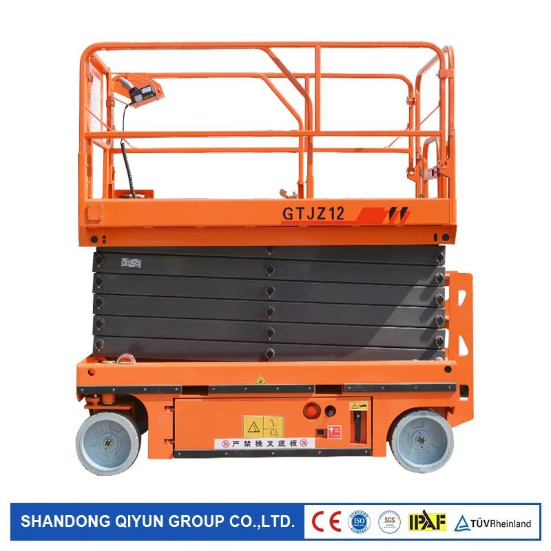 Официальный Гидравлический Электрический самоходный ножничный подъемник Qiyun