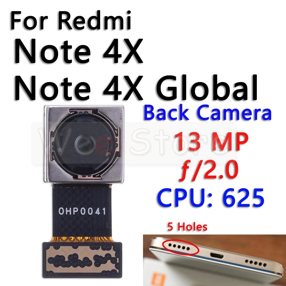 Маленькая фронтальная камера для Xiaomi Redmi Note 4 4A 4X Pro глобальная основная большая
