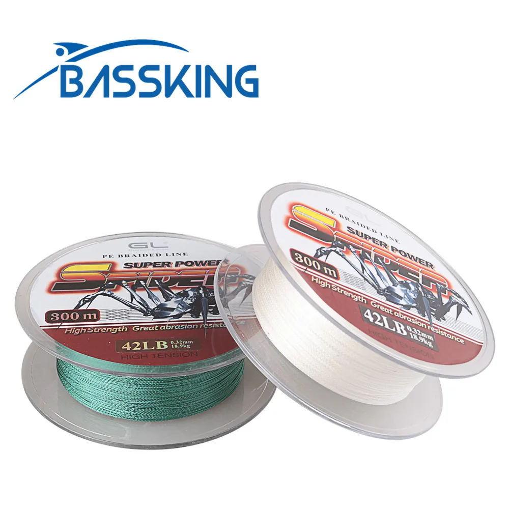

BASSKING 300 м 328Yds 4-жильная полиэтиленовая плетеная рыболовная леска 12-80 анг. Фунт., многонитевая рыболовная плетеная леска, 4-жильная плетеная рыболовная леска