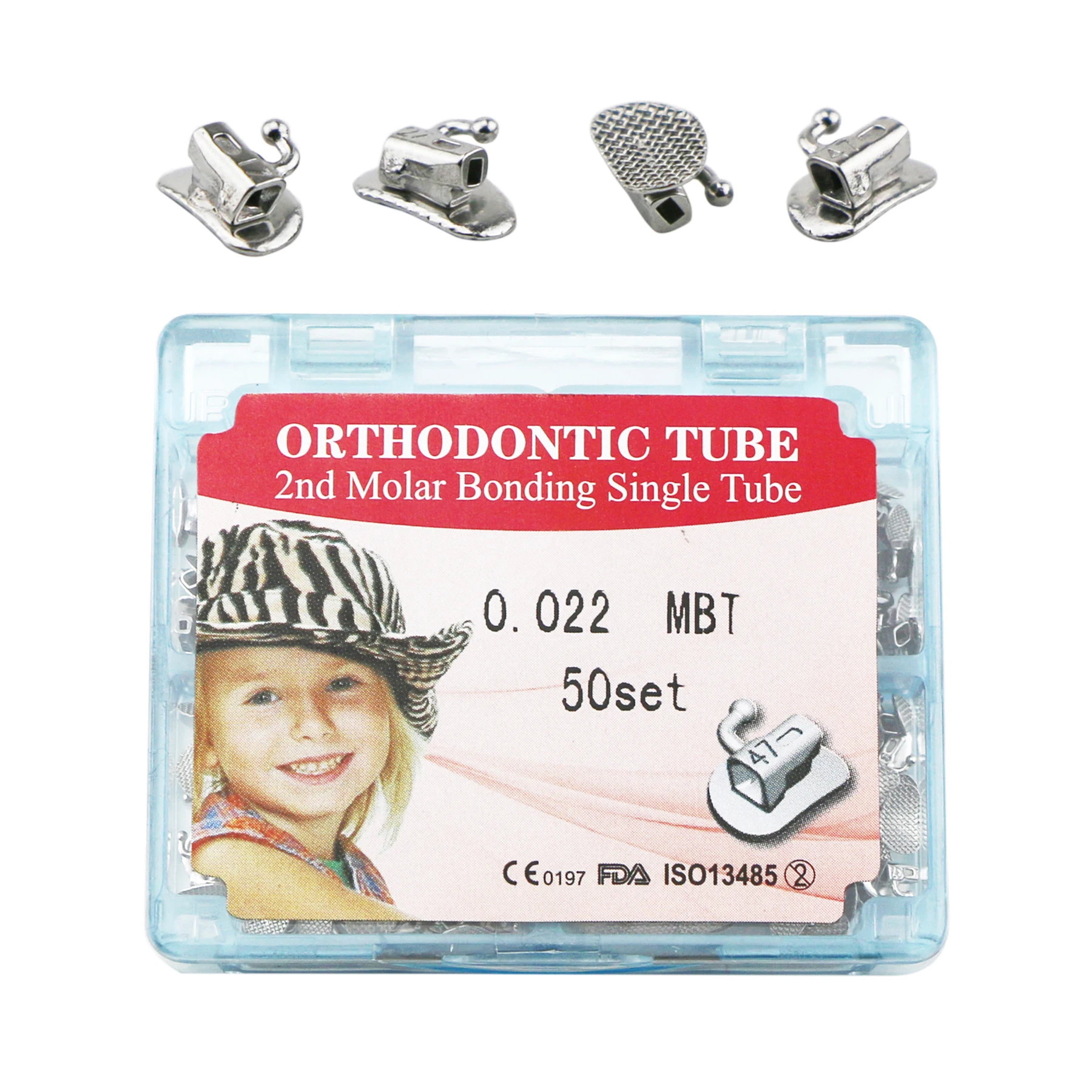 

Dental Orthodontic Buccal Tubes Bonding Single Mesh Base MBT 022 For 2nd molar