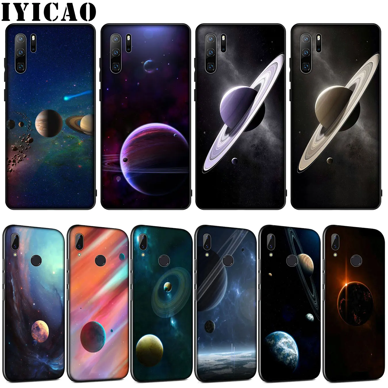 Мягкий силиконовый чехол IYICAO с планетами космоса для Huawei P30 P20 Pro P10 P9 Lite Mini 2017 2016 P