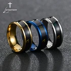 Умное мужское кольцо letdiffy в стиле панк, из нержавеющей стали с чувствительностью к температуре, синее, золотое, черное, мужское, крутое, водонепроницаемые украшения