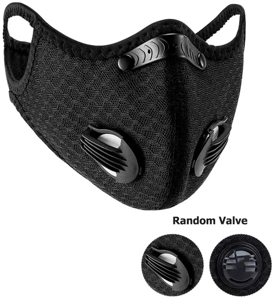 Маска для лица с активированным углем Мужская 2 шт. дыхательными клапанами