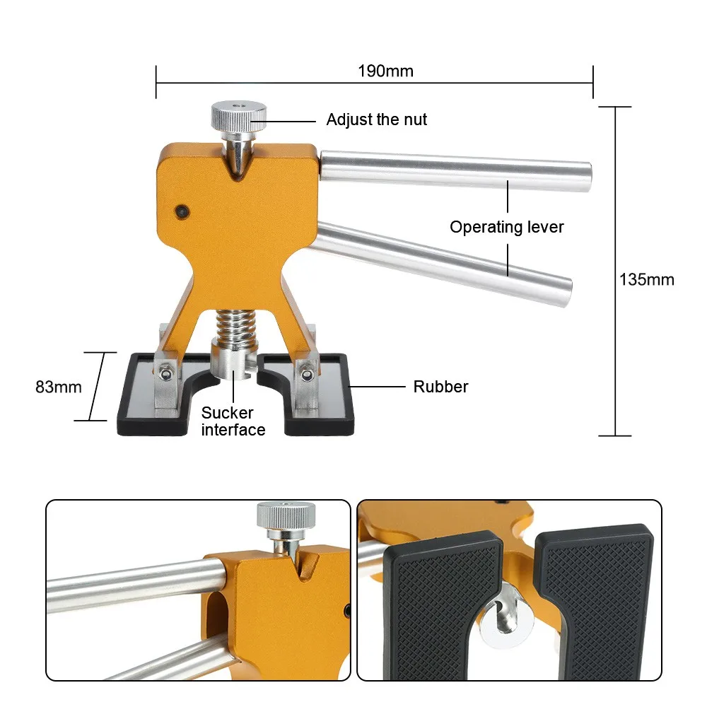 Инструменты для ремонта вмятин в кузове автомобиля 8 шт. Алюминиевый клей 5