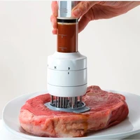 stainless steel meat marinade injector barbecue seasoning 304 needle injectors meat tenderizer kitchen gadgets bbq cooking tools