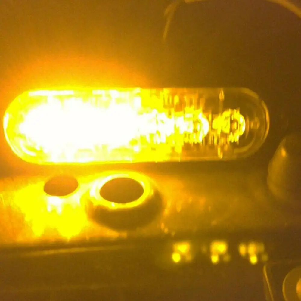 1x 18W 6 LEDs Strobe Dash Emergency Flashing Warning Light for Car Truck Motorcycle 12/24V Yellow Ultra-thin Lam | Автомобили и