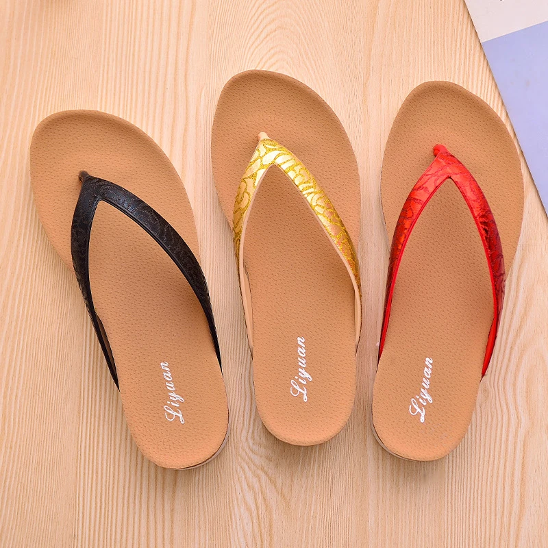 

Women Slipper Thick Platform Summer Beach Wedge Slippers Female Flip Flops Indoor Bathroom Soft Cork Slides Shoes For Women