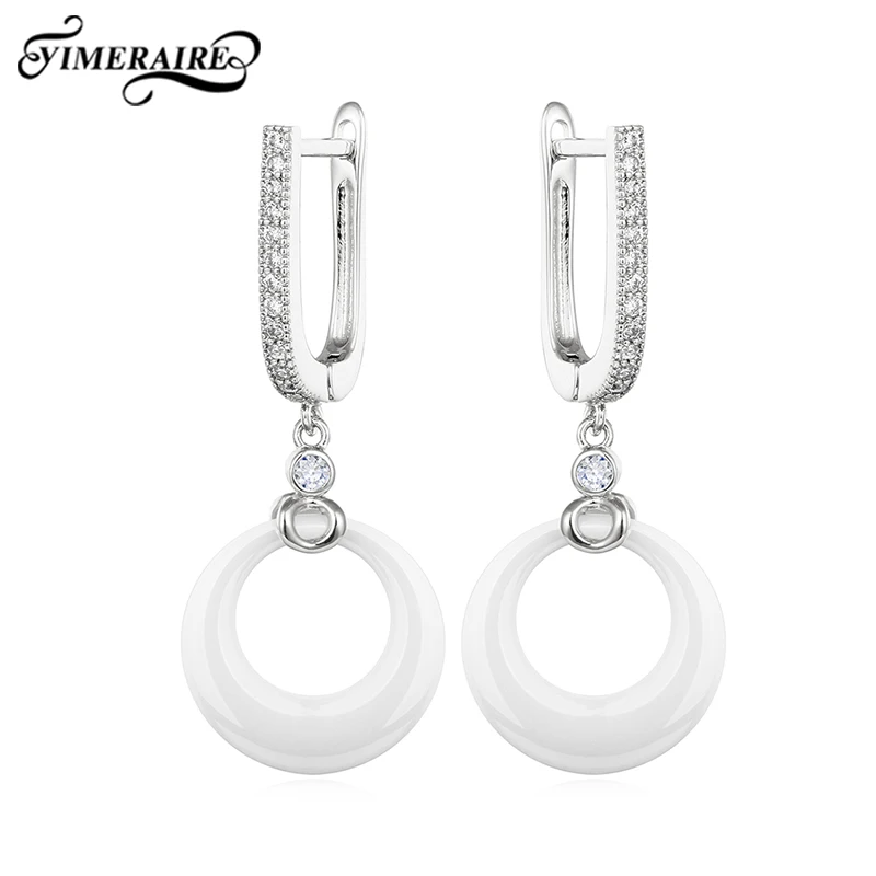 

Модные Керамические подвесные круглые серьги 2020, трендовые женские Уникальные темпераментные украшения с блестящими кристаллами для женщин, рождественские подарки