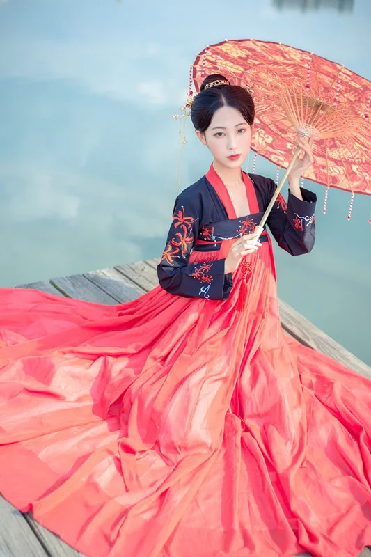 style 5 Новое платье Hanfu, Женский Классический танцевальный костюм, народное платье, Древний китайский стиль Hanfu, танцевальный костюм, одежда для сцены - Цвет: style 5