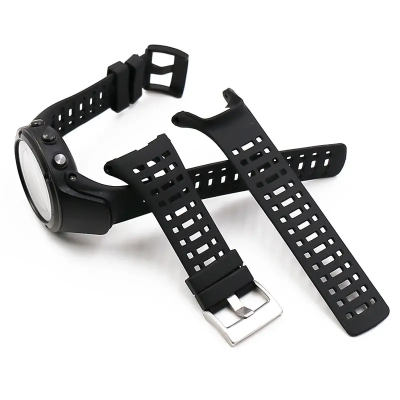 

Men watch accessories outdoor sports waterproof tape for SUUNTO Ambit1 2 3P SPORT RUN cool black rubber strap watch band