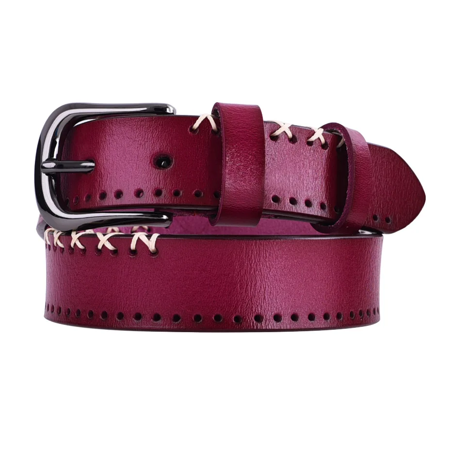 

Ms belt layer cowhide needle belt buckle belt leather trade fashion women's jeans cowboy designer belt belts for women