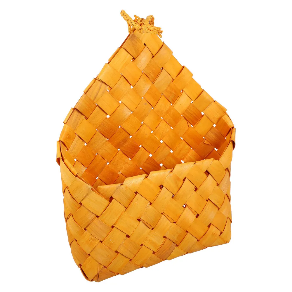 

1Pc Woven Basket Wall Hanging Fruit Basket Flower Basket Home Decoration