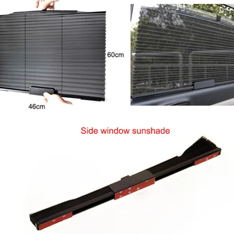 For Side Window Солнцезащитная шторка на лобовое на лобовое стекло от солнца Автомобильная раздвижная занавеска с УФ-Зонт с рисунком с обратной стороны Грузовик лобовое стекло на лобовое стекло - Цвет: For Side Window
