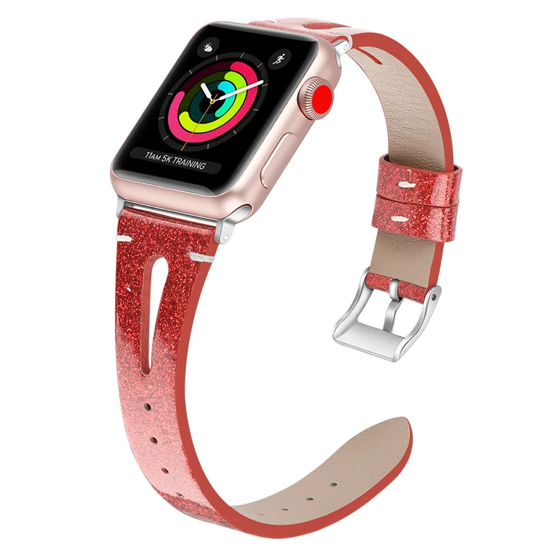 1 Ремешок для часов кожаный ремешок для Apple Watch, 38 мм, длина-44 мм, кожаный ремешок браслет Сменные Ремешки для наручных часов Iwatch серии 4/3/2/1 браслет 83004 - Цвет ремешка: 1