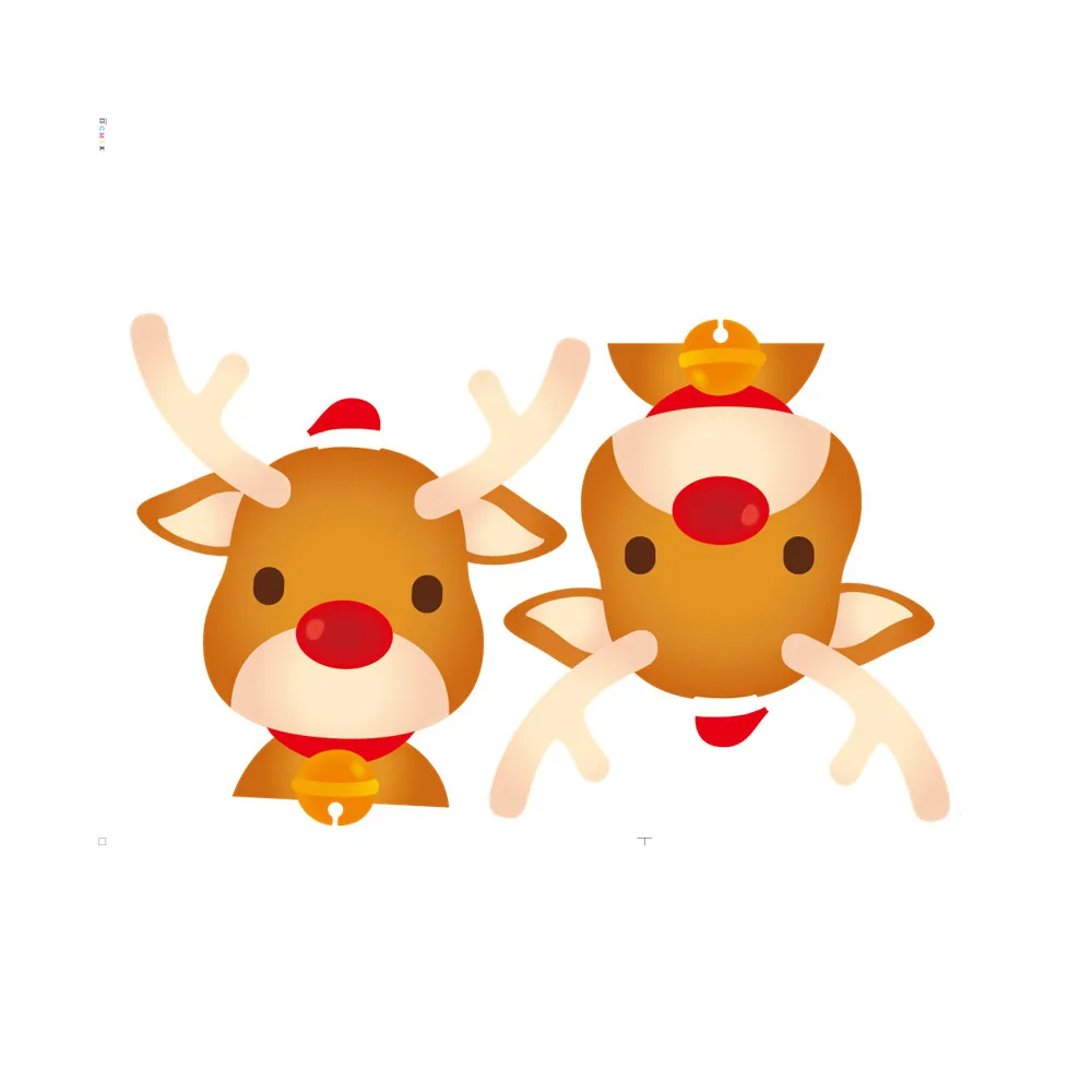 Рождественская 2019 Настенная Наклейка s Рождественский северный олень