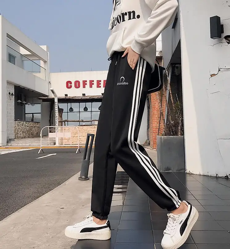 XHJ5 Осенние женские брюки японские Kawaii Harajuku Ulzzang повседневные свободные Ins Harlan повседневные брюки женская одежда для женщин - Цвет: XHJ5