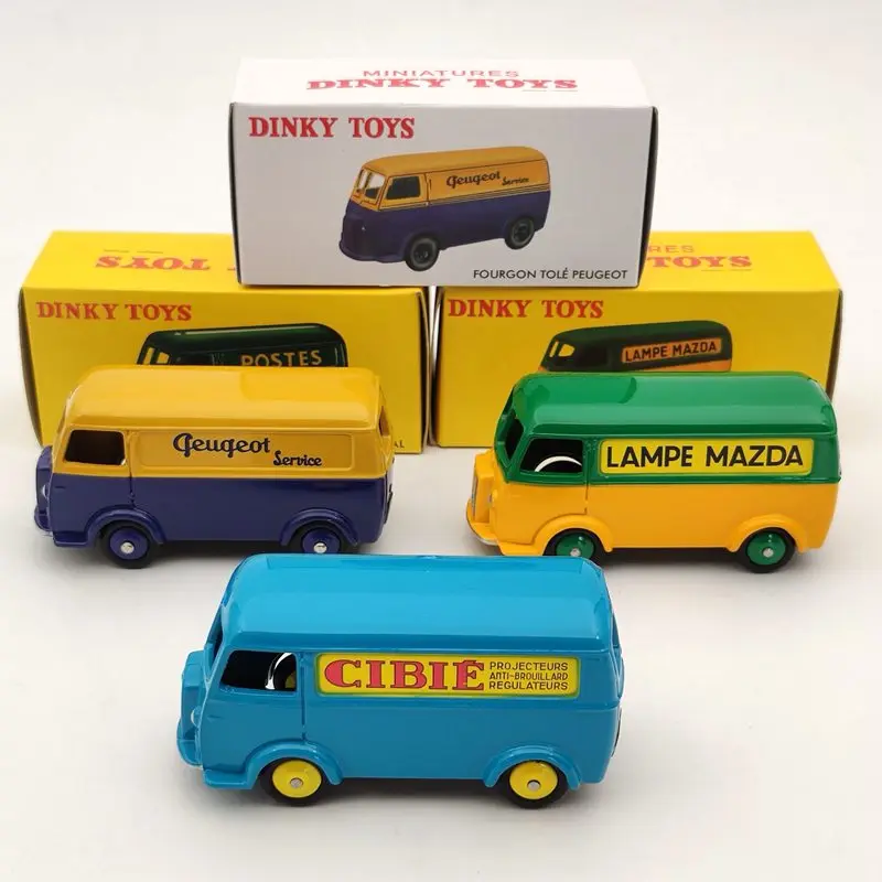 Лот из 3 1:43 Dinky Toys 25B/25BV для Fourgon TOLE P ~ geot и почтовые литья под давлением модели