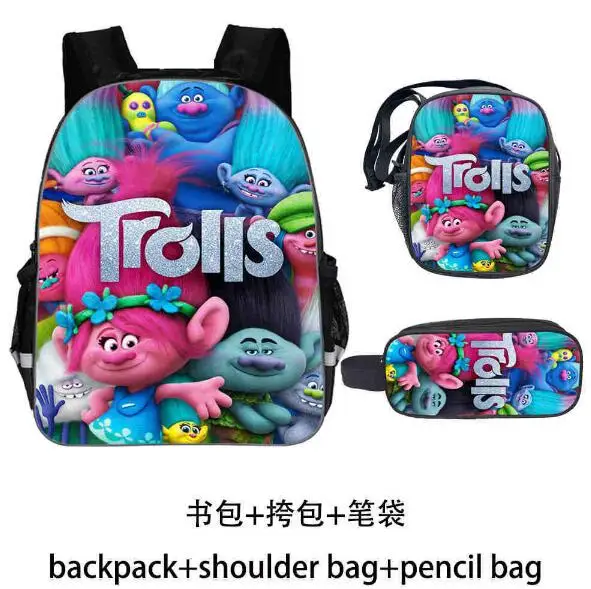 16 дюймовый мультяшный рюкзак с троллями для девочек подростков аниме Диппер ТВ