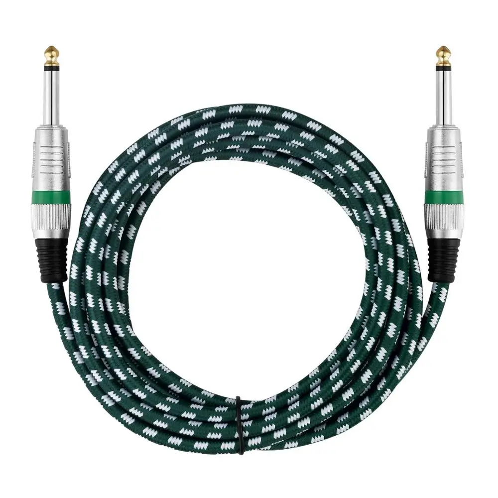 bochara stoff geflochtene 14 jack 65mm zu 65mm audio kabel stecker auf stecker geschirmt für verstärker elektrische gitarre mixer 3m 6m 1