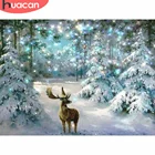 HUACAN алмазная мозаика алмазная вышивка 5D DIY алмазная живопись олень картина Стразы Рождественская крестиком домашний декор алмазная мозайка