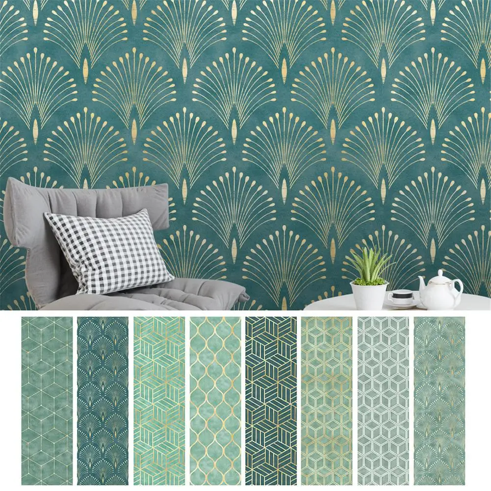 

Зелёная самоклеящаяся Съемная настенная бумага, X дюйма