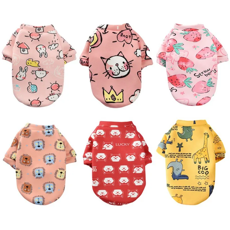 

Winter Print Pet Dog Costume Clothes Warm Dog Coat For Chihuahua Shih Tzu Pug Sweatshirt Puppy Cat Pullover Hoodie Pets Clothing