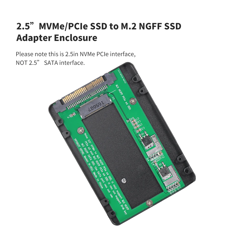 

2.5in NVMe/PCI-E SSD to M.2 NGFF PCIe x4 SSD Adapter Enclosure PCI Express SSD Adapter Card