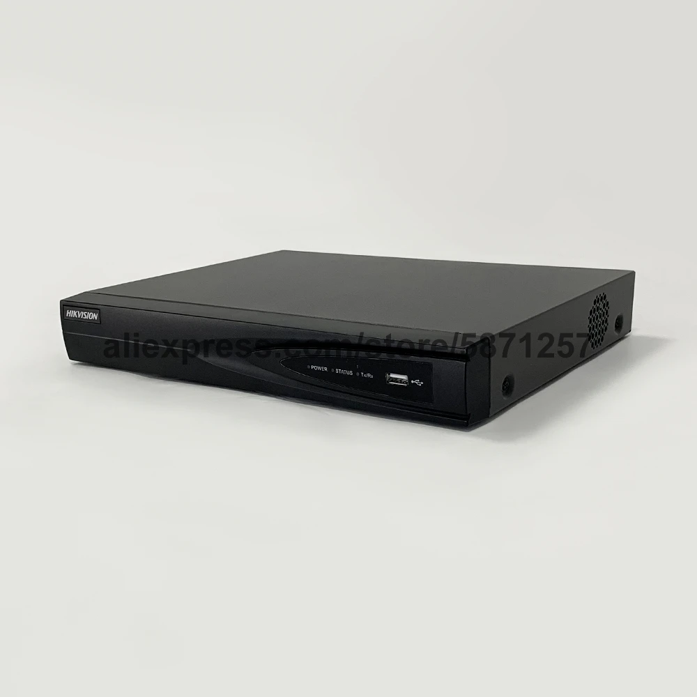 Оригинальный NVR Hikvision 4ch PoE порты 4K DS 7604NI K1/4P Plug & Play видеорегистратор 1 SATA интерфейс