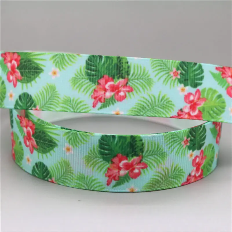 DHK 7/8 'ɵ ярдов цветы с рисунком плодового дерева для напечатан Grosgrain ленты