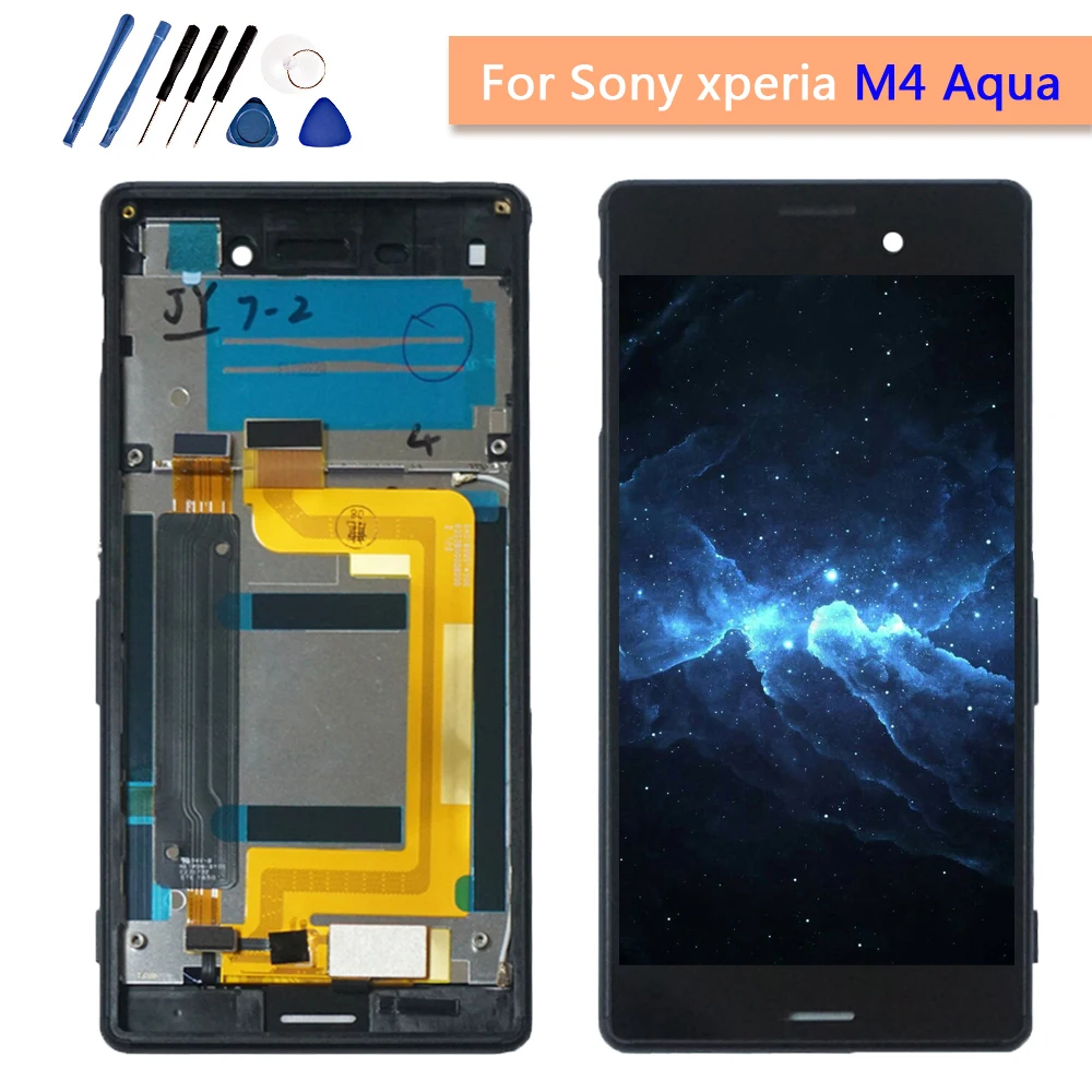 1280x720 ips lcd для SONY Xperia M4 Aqua lcd дисплей E2303 E2306 E2353 E2312 E2333 E2363 сенсорный экран дигитайзер с рамкой