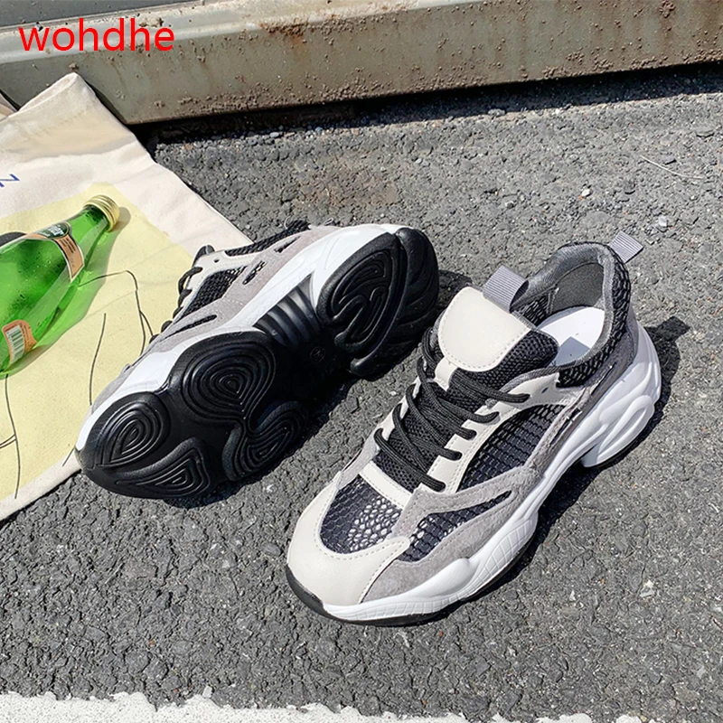 

wohdhe Casual Mesh Summer Sneakers Women Platform Tenis Feminino Flat Summer Sport Woman Vulcanize Shoes Zapatillas Mujer