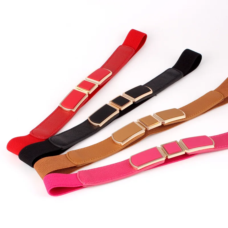 Горячая Распродажа 1 шт. 4 цвета Модный женский пояс из искусственной кожи тонкий