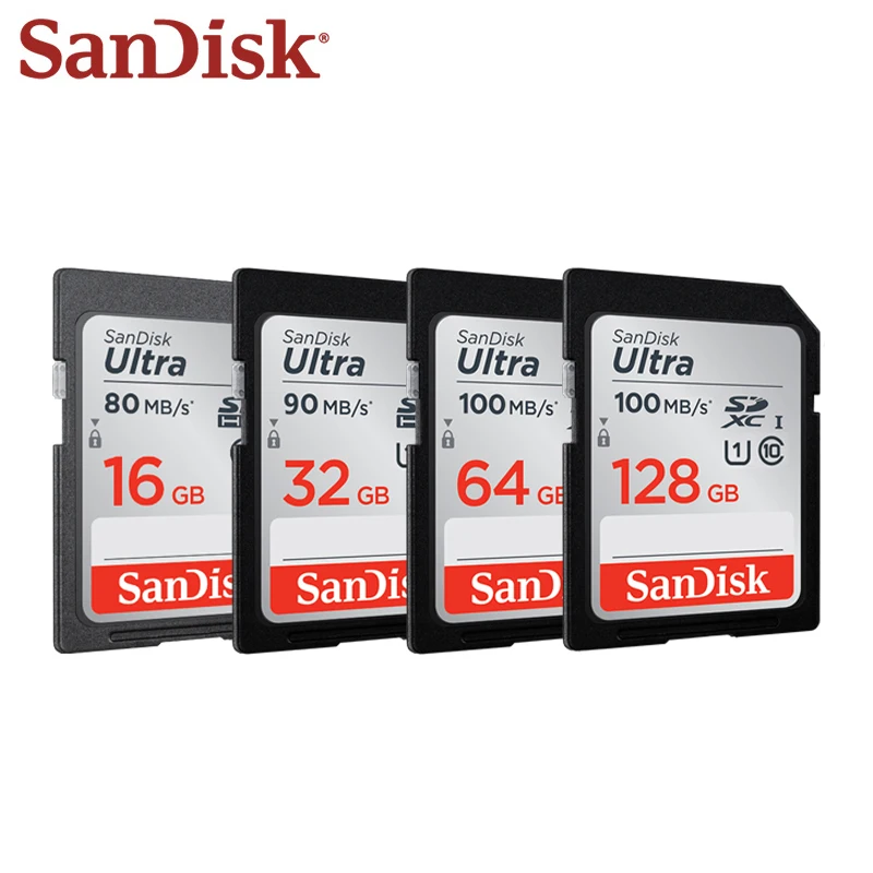 Карта памяти SanDisk Extreme Pro/Ultra SD-карта U3/U1 на 128 ГБ 32 64 256 512 16 флэш-карта SDXC SDHC для
