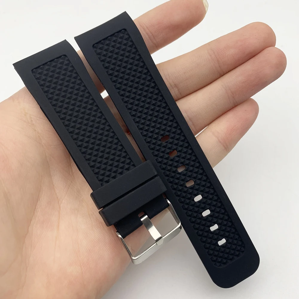 22 мм 24 резиновый ремешок для часов с изогнутым концом аналоговых Edifice Lineage Oceanus