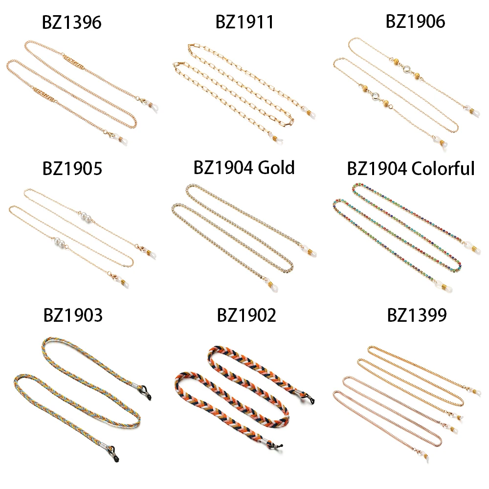 

Fashion Eyeglass Chains for Women Pearl Sunglasses Chains Glasses Cord Holder Gold Leaf Eyewear Lanyard Necklace Strap Rope