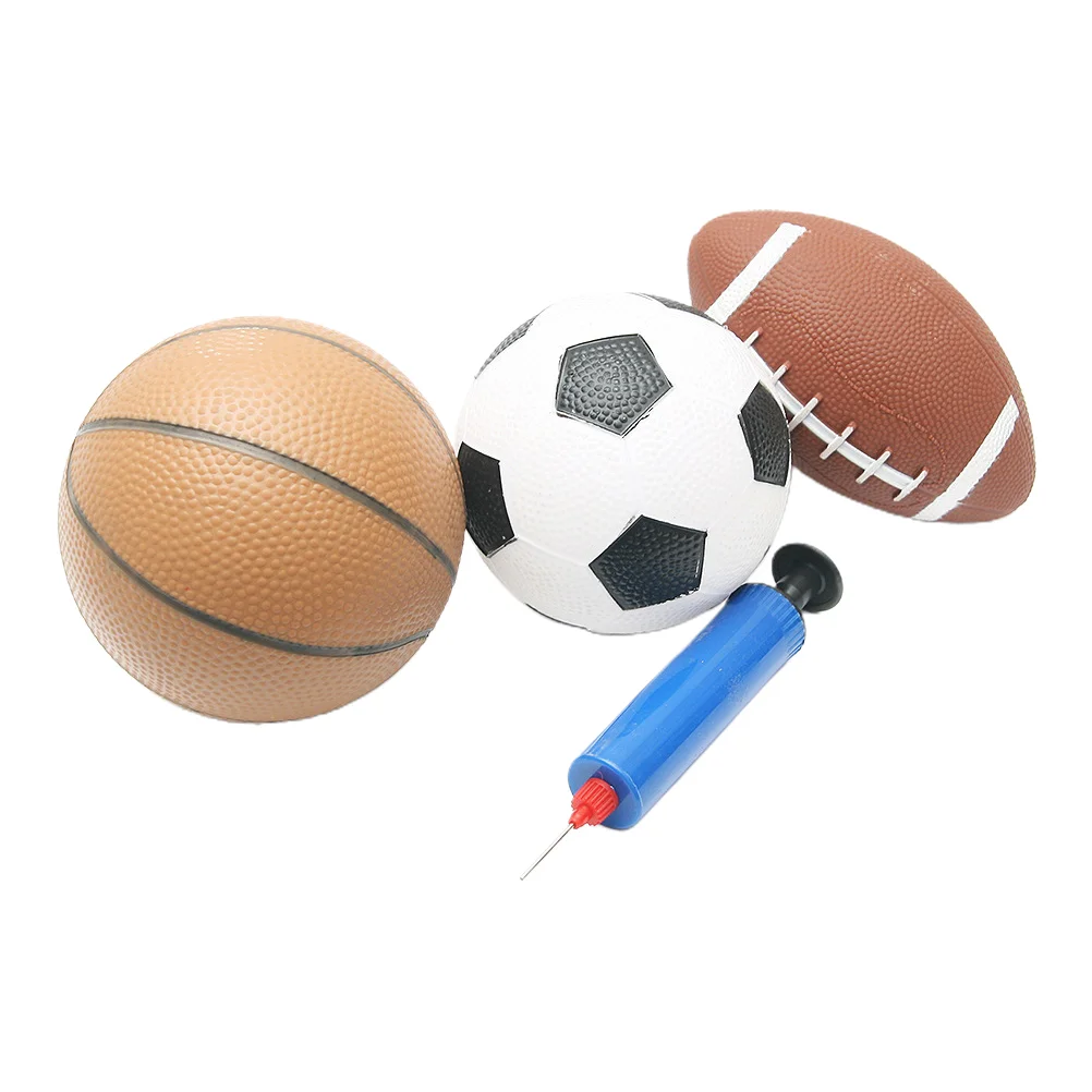 

1 Набор/3 шт. надувные мячи для детей, для регби, баскетбола и футбола с насосом