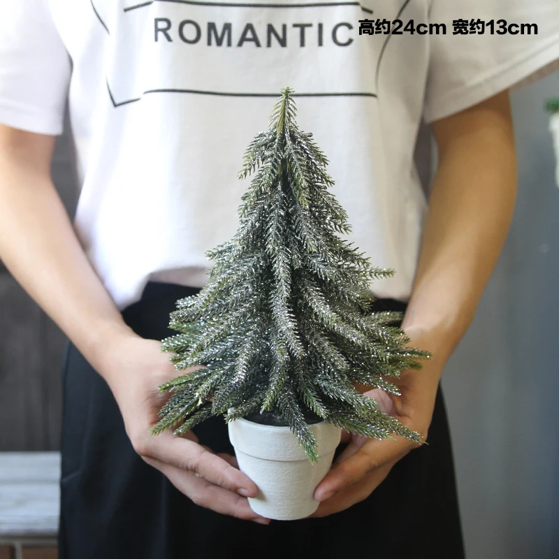 

Nordic Small Desktop Christmas Tree Fashion Creative Cute Santa Claus Christmas Ornaments Decoracion Navidad Home Decor EC50SD