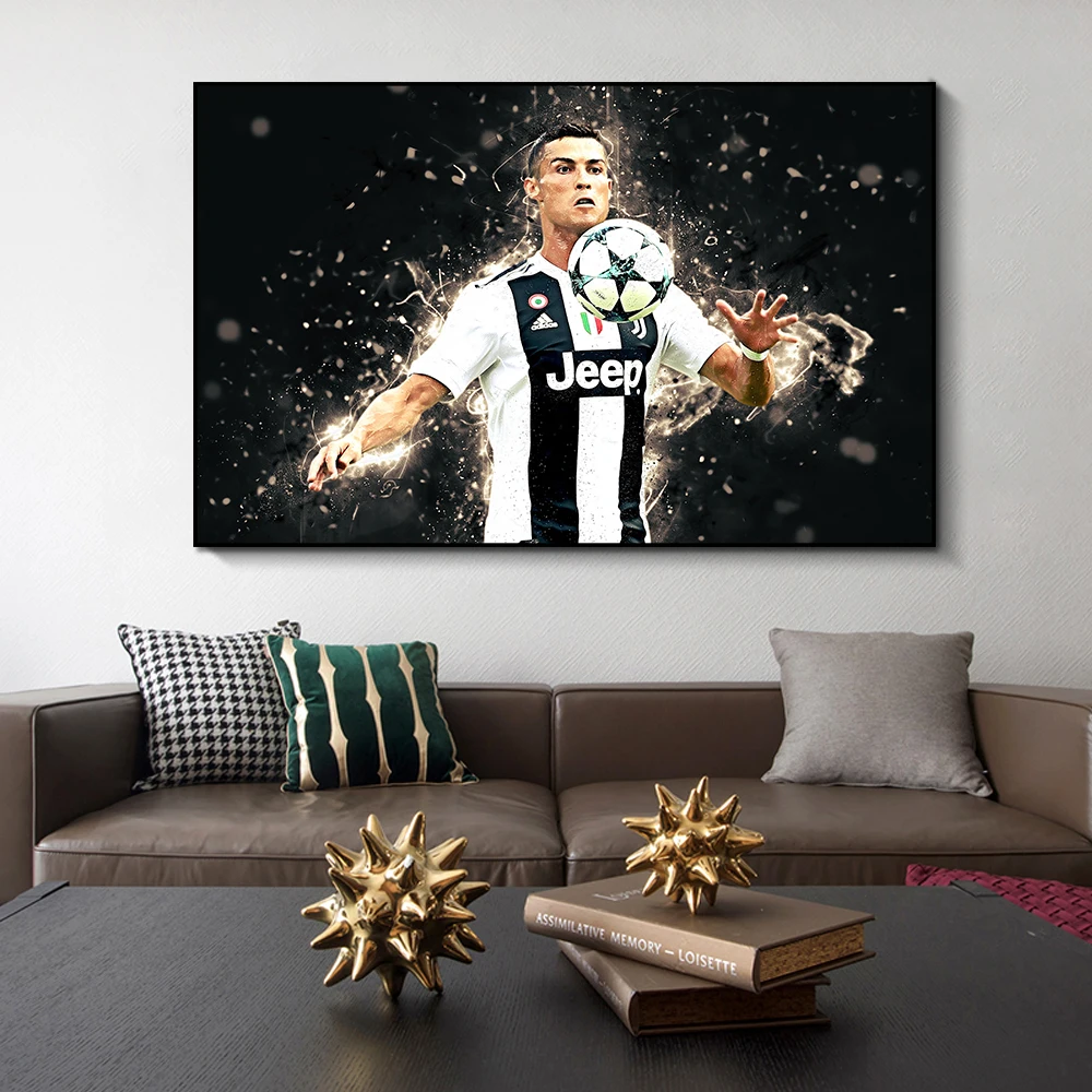 Современные настенные художественные постеры с Роналду для футбола