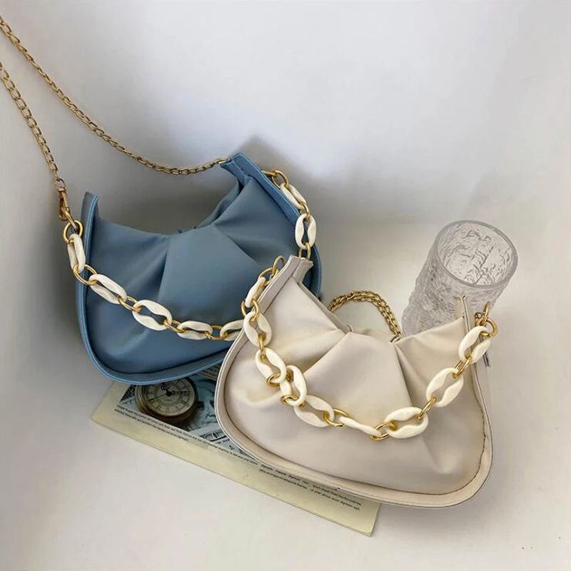 

New Summer Chain Strap Shoulder Bag Casual Pu Leather Crossbody Bags Designer Handbags For Women Messenger Bags