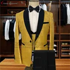 3 шт., Мужской Блейзер, жилет и брюки