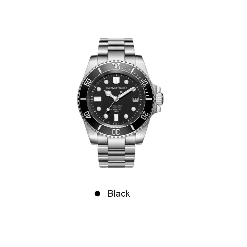 Black Механические часы Xiaomi Mijia TwentySeventeen, серия Deep Sea, импортный механизм Miyota, 100 м, водонепроницаемые, для мужчин, подарки, полиуретановая коробка - Цвет: Black